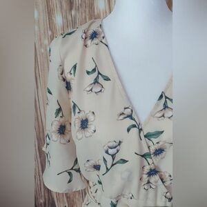 Blu Pepper Wrap Dress in Cream